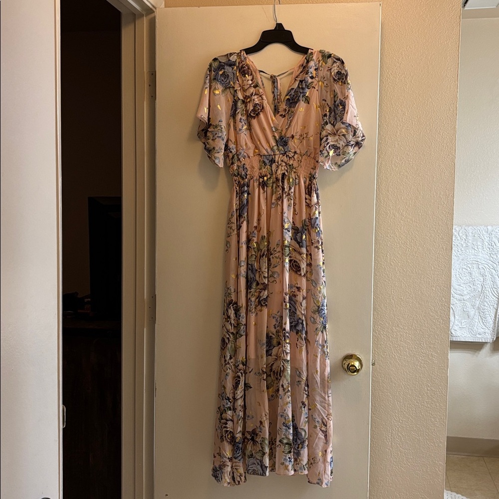 Floral Pink Maxi Dress